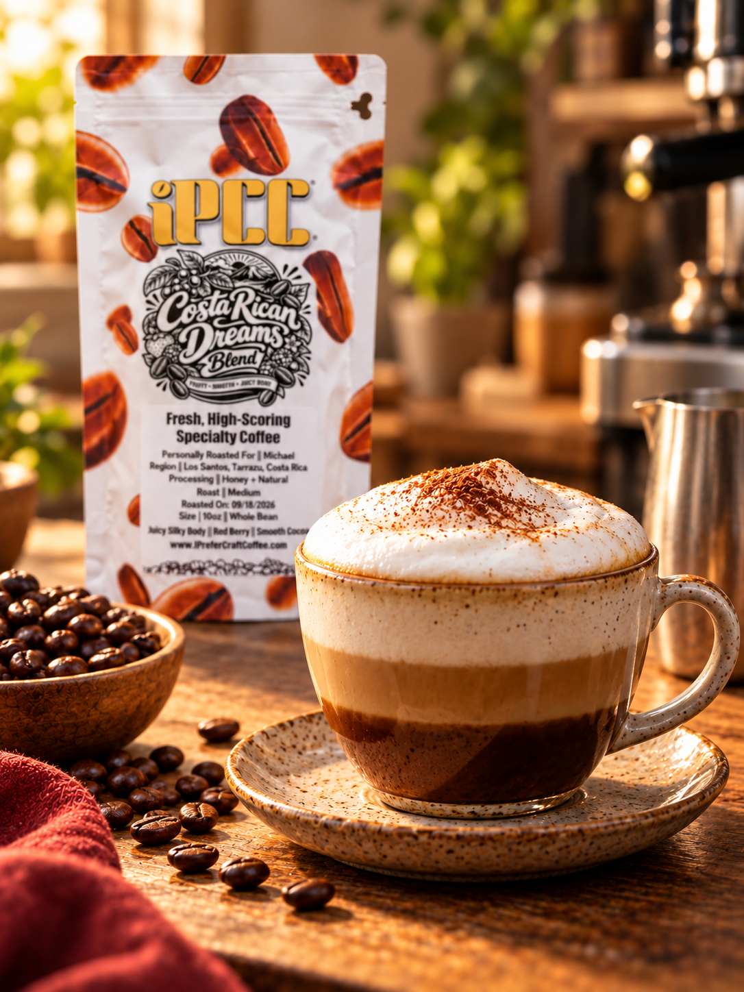 Cappuccino versus latte milk and foam comparison