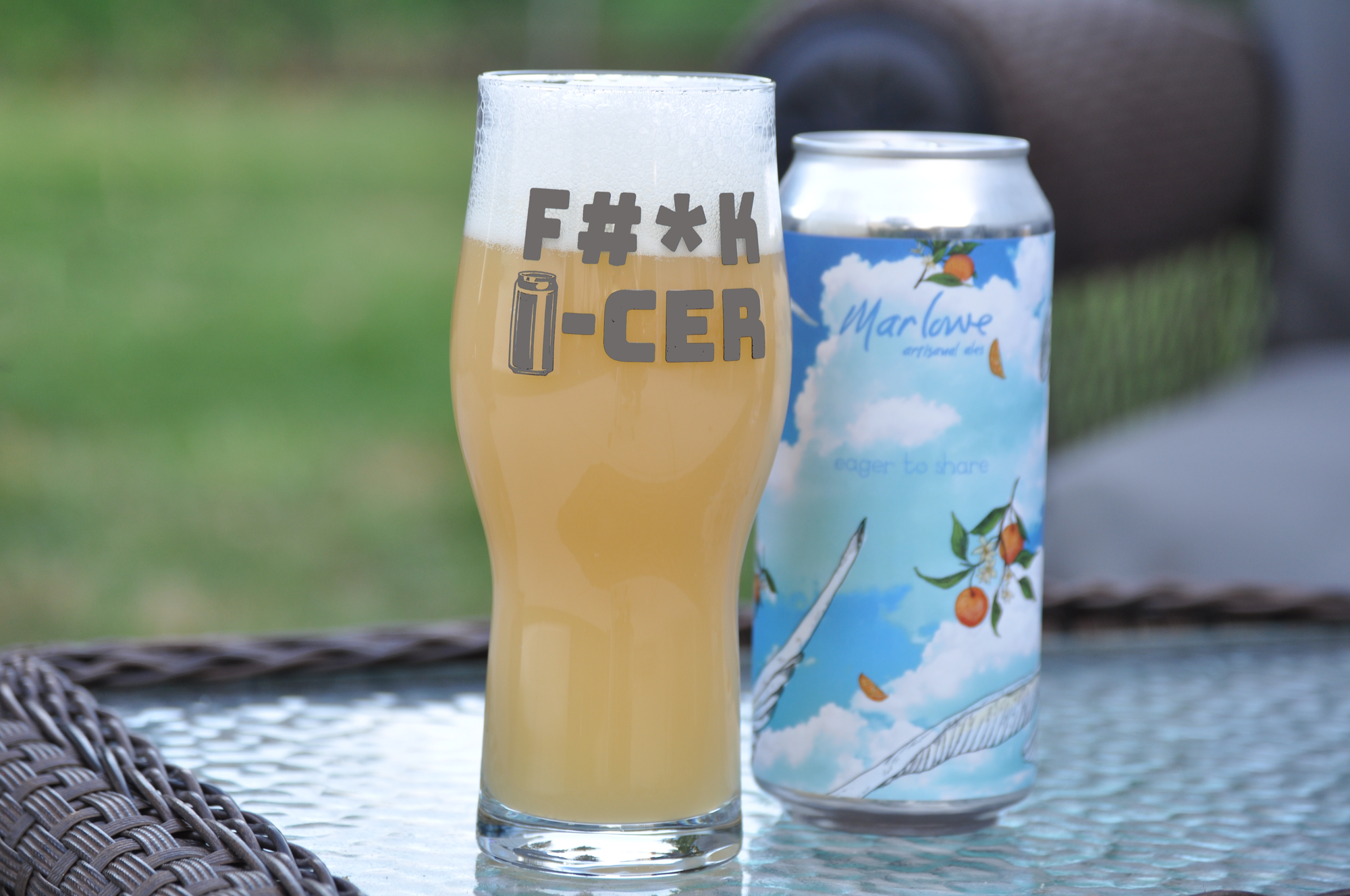 F#*K Cancer Beer Glass | Best Craft Beer Glasses| 16oz Beer Glass